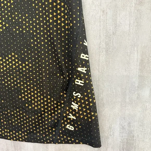 Gymshark Shirt Mens XS Yellow Volt Geometric Athleisure Fitness Gym Workout - Picture 5 of 14